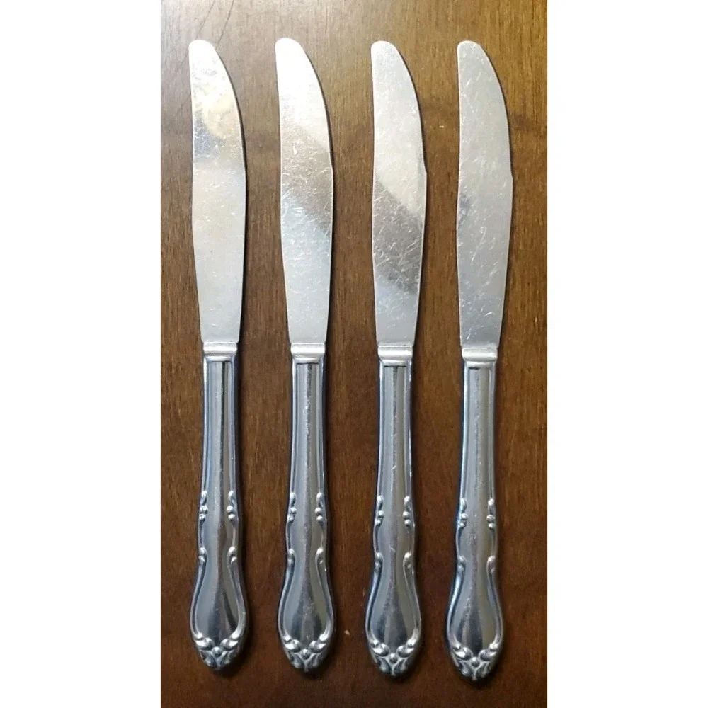 Oneida HOMESTEAD 4 Dinner Knives S&G Rogers Stainless Flatware